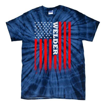 American Welder Flag Hoodie For Welding And Wo Back Tie-Dye T-Shirt