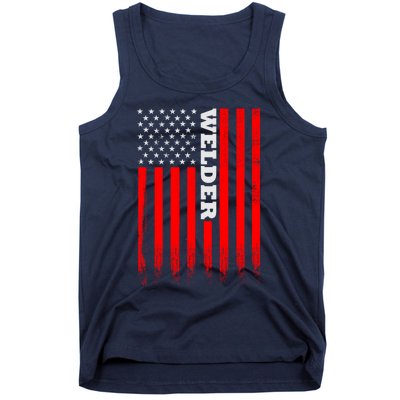 American Welder Flag Hoodie For Welding And Wo Back Tank Top