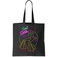 Artsy Womens Funk Vintage 70s Costume Afro Soul Music Tote Bag