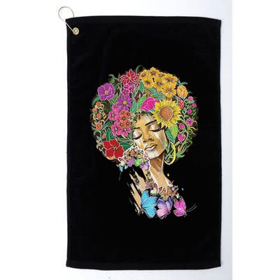 Afro Women Flowers Butterfly Latina African American Melanin Golf Towel
