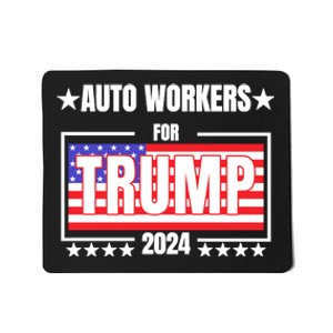 Auto Workers For Trump 2024 America Flag Mousepad