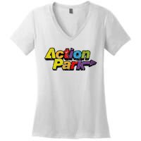 Action Water Funny Park New Jersey Women's V-Neck T-Shirt