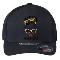 Aries Woman Face Leopard Bandana Wink Eye Flexfit Unipanel Trucker Cap