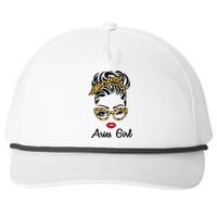 Aries Woman Face Leopard Bandana Wink Eye Snapback Five-Panel Rope Hat