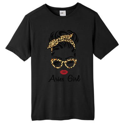 Aries Woman Face Leopard Bandana Wink Eye Tall Fusion ChromaSoft Performance T-Shirt