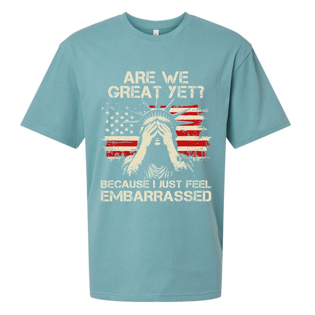 Are We Great Yet Cause I Just Feel Embarrassed Anti Trump Sueded Cloud Jersey T-Shirt