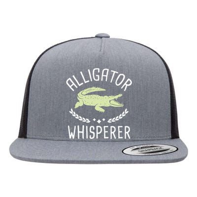 Alligator Whisperer Gator Crocodile Zoo Animal Lover Flat Bill Trucker Hat