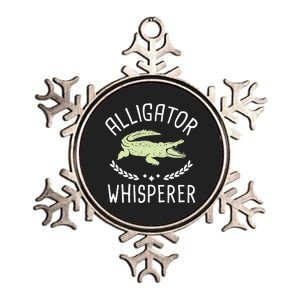 Alligator Whisperer Gator Crocodile Zoo Animal Lover Metallic Star Ornament