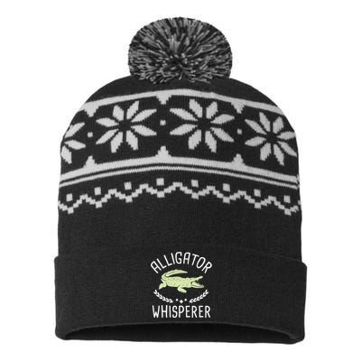 Alligator Whisperer Gator Crocodile Zoo Animal Lover USA-Made Snowflake Beanie