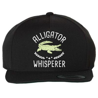 Alligator Whisperer Gator Crocodile Zoo Animal Lover Wool Snapback Cap