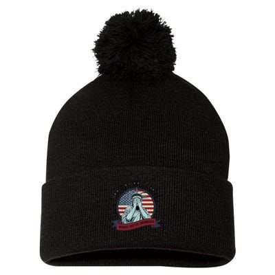 Are We Great Yet Cause I Just Feel Embarrassed Pom Pom 12in Knit Beanie