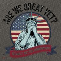 Are We Great Yet Cause I Just Feel Embarrassed Cotton Canvas Backpack