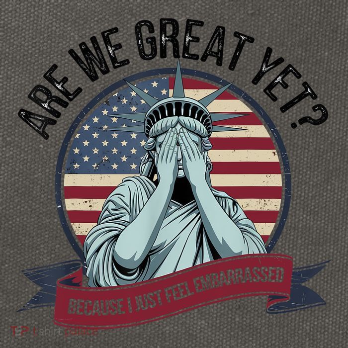 Are We Great Yet Cause I Just Feel Embarrassed Cotton Canvas Backpack