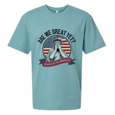 Are We Great Yet Cause I Just Feel Embarrassed Sueded Cloud Jersey T-Shirt