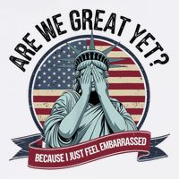 Are We Great Yet Cause I Just Feel Embarrassed V-Neck T-Shirt
