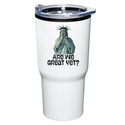 Are We Great Yet Anti Trump Politics Humor Statue Of Liberty Tumbler