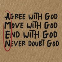 Agree With God Move With God End With God Never Doubt God Cotton Canvas Backpack