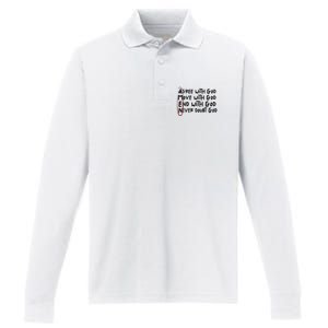 Agree With God Move With God End With God Never Doubt God Performance Long Sleeve Polo