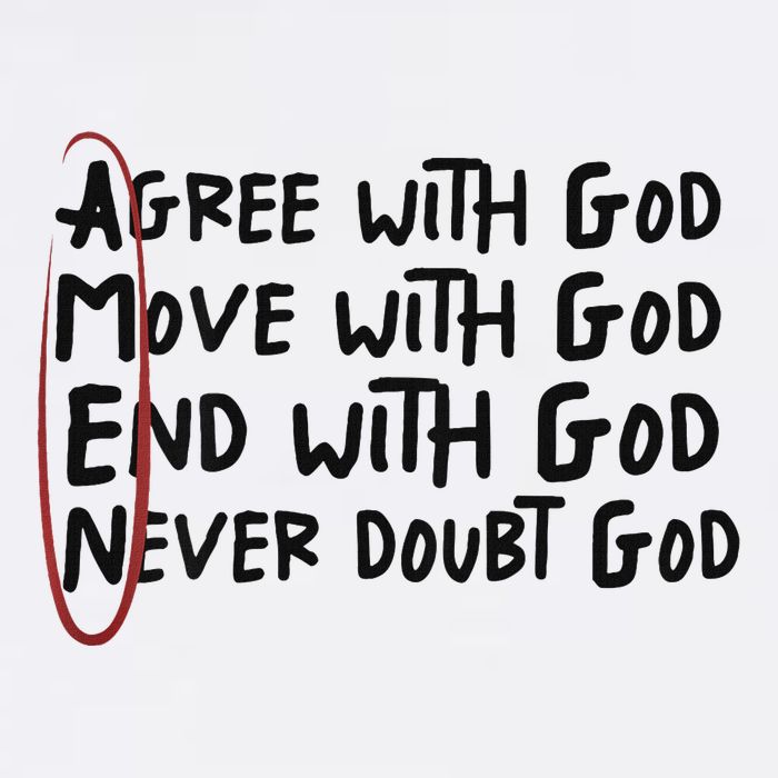 Agree With God Move With God End With God Never Doubt God Flatbill Hat