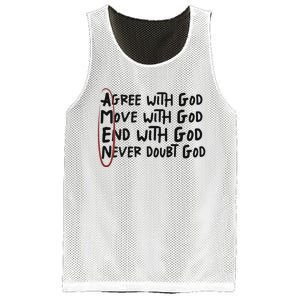 Agree With God Move With God End With God Never Doubt God Mesh Reversible Basketball Jersey Tank