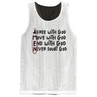 Agree With God Move With God End With God Never Doubt God Mesh Reversible Basketball Jersey Tank