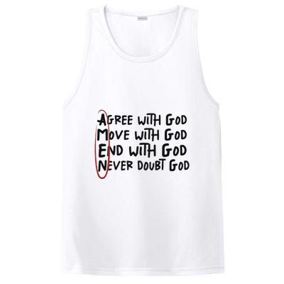 Agree With God Move With God End With God Never Doubt God PosiCharge Competitor Tank
