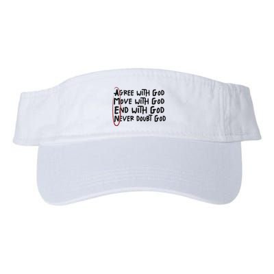 Agree With God Move With God End With God Never Doubt God Visor
