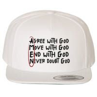 Agree With God Move With God End With God Never Doubt God Wool Snapback Cap