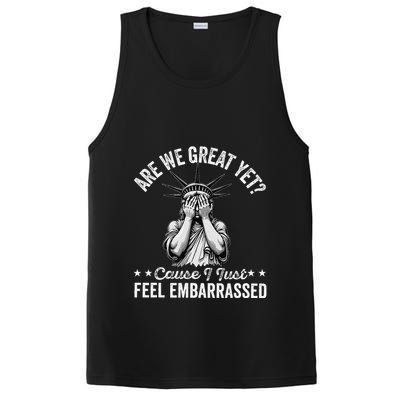 Are We Great Yet Cause I Just Feel Embarrassed Fun Democrat PosiCharge Competitor Tank