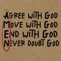 Agree With God Move With God End With God Never Doubt God Cotton Canvas Backpack
