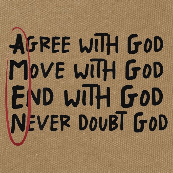 Agree With God Move With God End With God Never Doubt God Cotton Canvas Backpack