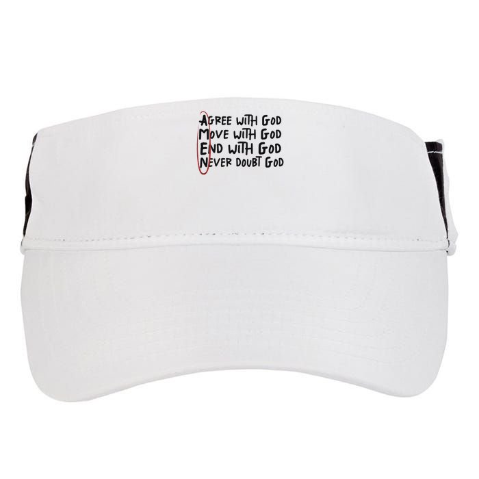 Agree With God Move With God End With God Never Doubt God Adult Drive Performance Visor