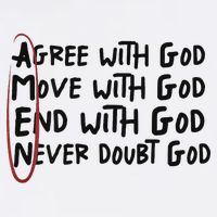 Agree With God Move With God End With God Never Doubt God Short Acrylic Beanie