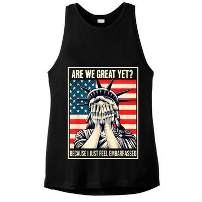 Are We Great Yet Because I Just Feel Embarrassed Ladies PosiCharge Tri-Blend Wicking Tank