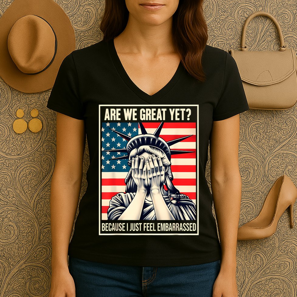 Are We Great Yet Because I Just Feel Embarrassed Women's V-Neck T-Shirt