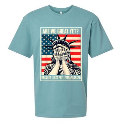 Are We Great Yet Because I Just Feel Embarrassed Sueded Cloud Jersey T-Shirt