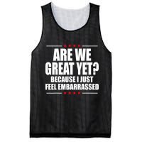 Are We Great Yet Because I Just Feel Embarrassed Mesh Reversible Basketball Jersey Tank