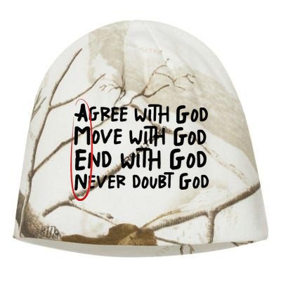 Agree With God Move With God End With God Never Doubt God Kati - Camo Knit Beanie