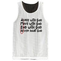 Agree With God Move With God End With God Never Doubt God Mesh Reversible Basketball Jersey Tank