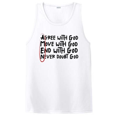 Agree With God Move With God End With God Never Doubt God PosiCharge Competitor Tank