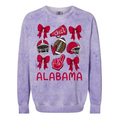 Alabama Women Girl Sister Niece Coquette Bow Colorblast Crewneck Sweatshirt