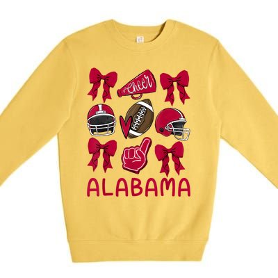 Alabama Women Girl Sister Niece Coquette Bow Premium Crewneck Sweatshirt