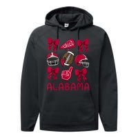 Alabama Women Girl Sister Niece Coquette Bow Performance Fleece Hoodie