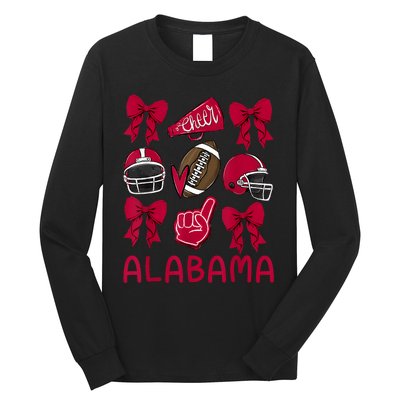 Alabama Women Girl Sister Niece Coquette Bow Long Sleeve Shirt