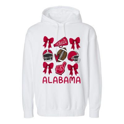 Alabama Women Girl Sister Niece Coquette Bow Garment-Dyed Fleece Hoodie