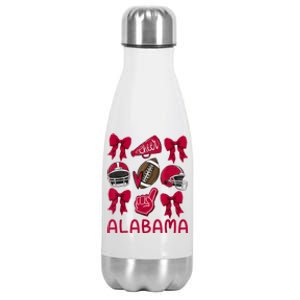 Alabama Women Girl Sister Niece Coquette Bow Stainless Steel Insulated Water Bottle