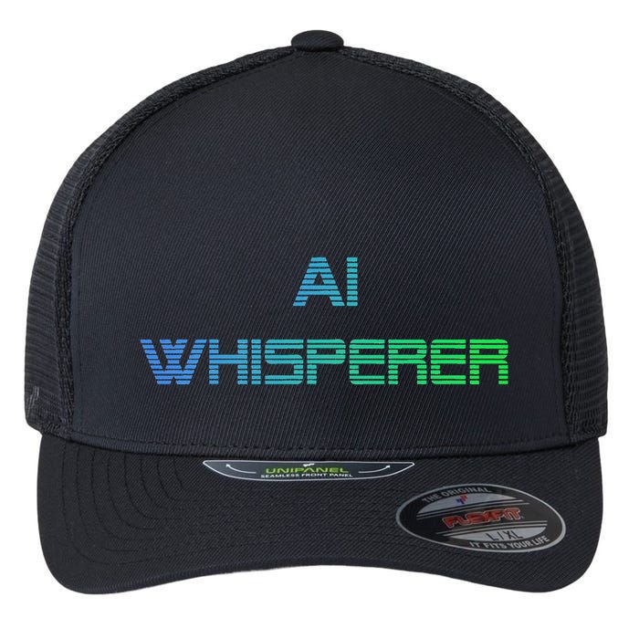 Ai Whisperer Geeky Tech Ai Artificial Intelligence Flexfit Unipanel Trucker Cap