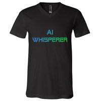 Ai Whisperer Geeky Tech Ai Artificial Intelligence V-Neck T-Shirt