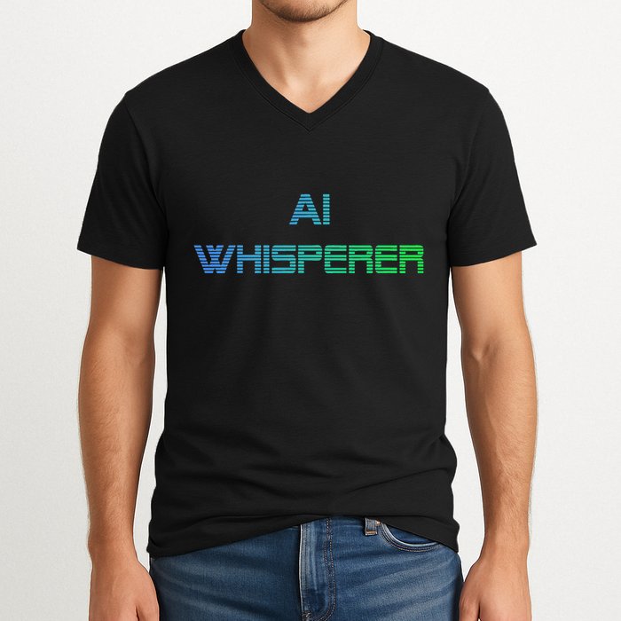 Ai Whisperer Geeky Tech Ai Artificial Intelligence V-Neck T-Shirt