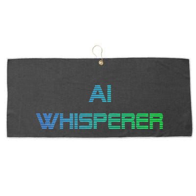 Ai Whisperer Geeky Tech Ai Artificial Intelligence Large Microfiber Waffle Golf Towel